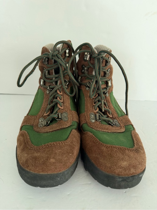 Vasque Vintage Hiking Boots Mens 9.5 Brown Green Suede Canvas Trail Gorpcore 90s main image 6